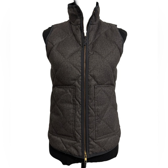 J Crew Women’s Gray Quilted Vest. XXS - Picture 1 of 5